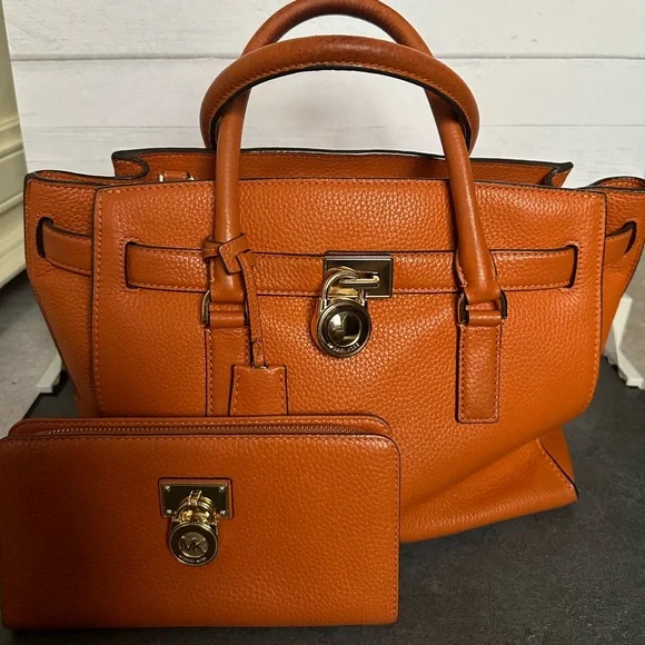 Michael Kors Bags Michael Kors Purse And Wallet Set Orange
